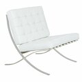 Leisuremod 17.5 x 29.5 x 29.5 in. Bellefonte Modern Pavilion Chair, White BR30WLC
